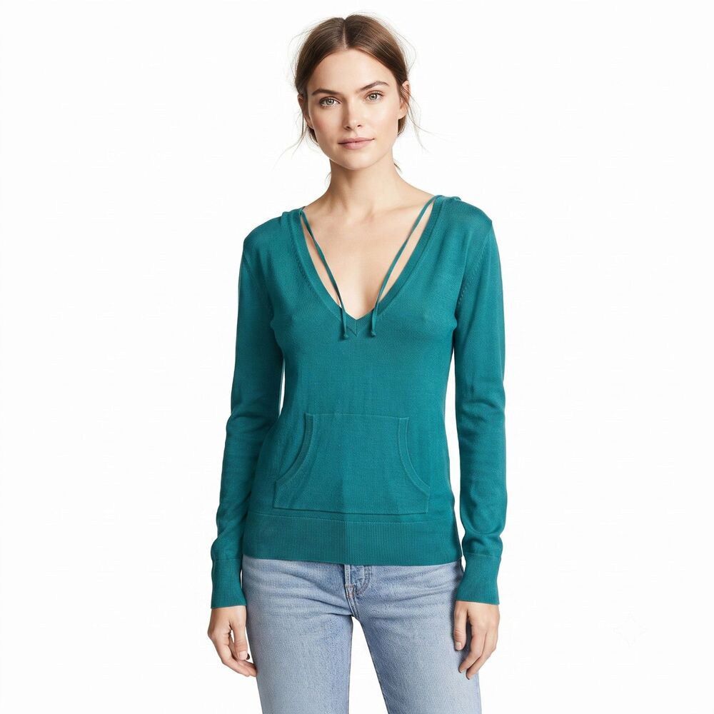 Full Tilt Women's Hoodie Sweater Teal Size M